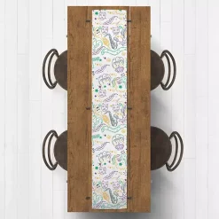 Hot Mardi Gras Party Table Runner, 90 in. Mardi Gras Decorations