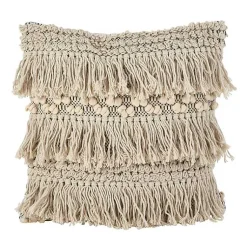 Clearance Mari Moroccan Fringe Chunky Knit Pillow Pillows