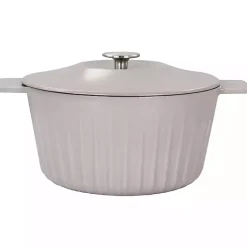 Kirklands Home Bakeware & Cookware|Martha Stewart Ribbed 5 Quart Dutch Oven Gray