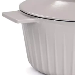 Kirklands Home Bakeware & Cookware|Martha Stewart Ribbed 5 Quart Dutch Oven Gray