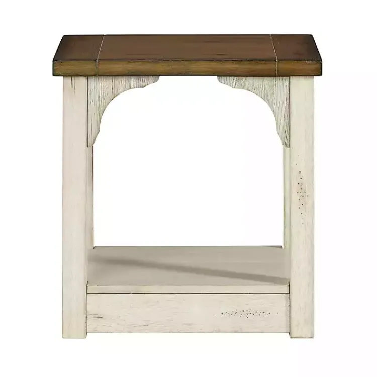 Kirklands Home Accent & End Tables|Mary and Natural Wooden Square Accent Table White