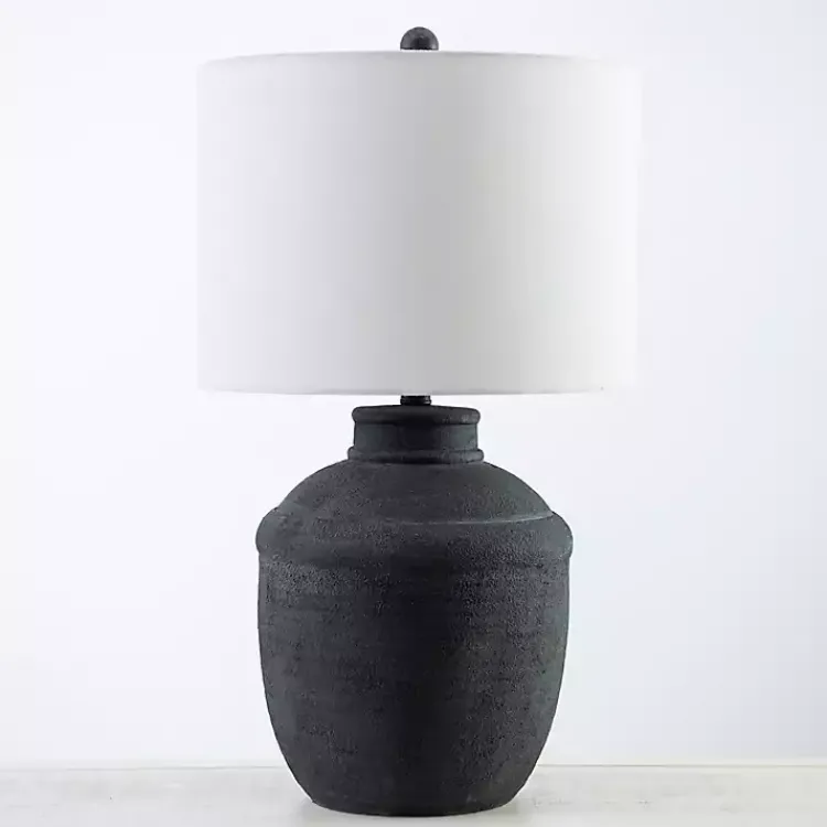 Kirklands Home Table Lamps|Matte Black Cairo Table Lamp White