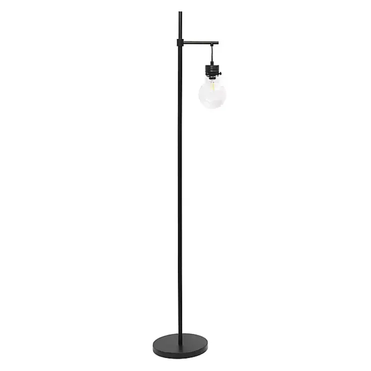 Kirklands Home Floor Lamps|Matte Black Stephen Floor Lamp Clear