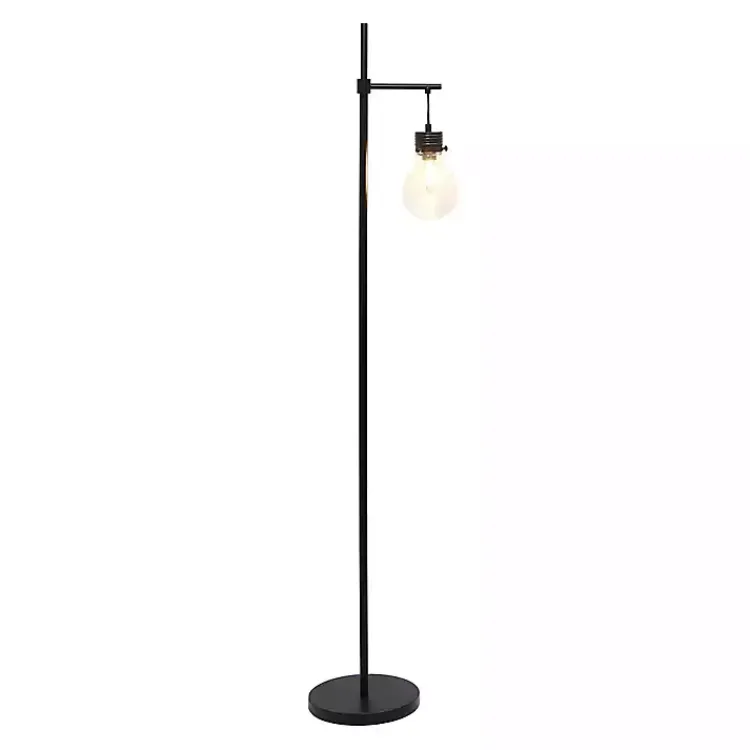 Kirklands Home Floor Lamps|Matte Black Stephen Floor Lamp Clear