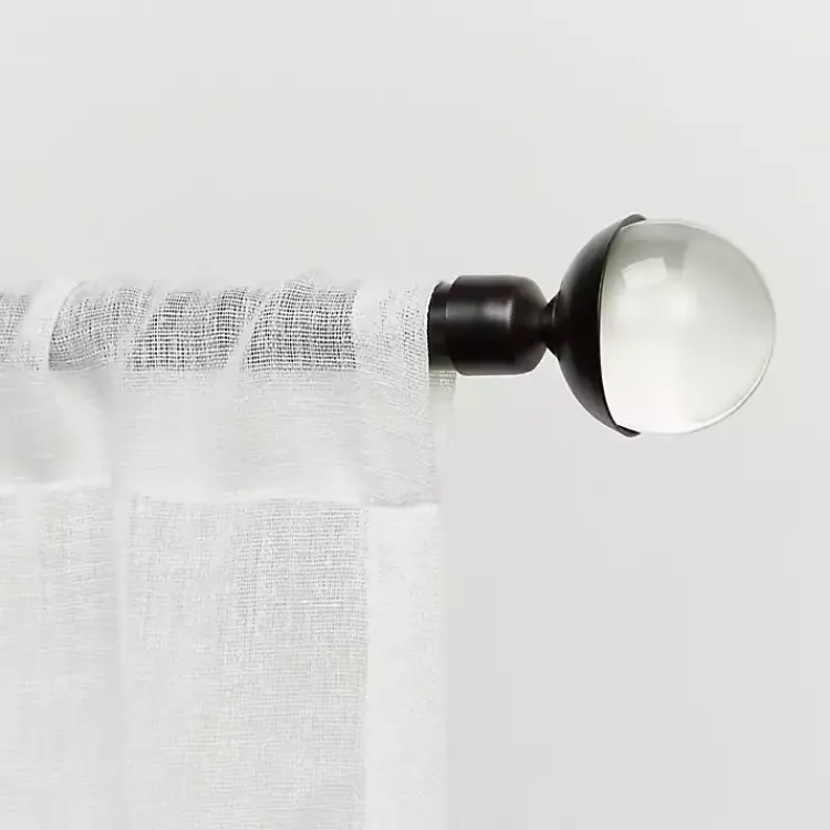 Kirklands Home Curtain Rods & Hardware|Matte Bronze Eleanor Curtain Rod Set, 120 in.