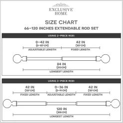 Kirklands Home Curtain Rods & Hardware|Matte Bronze Eleanor Curtain Rod Set, 120 in.