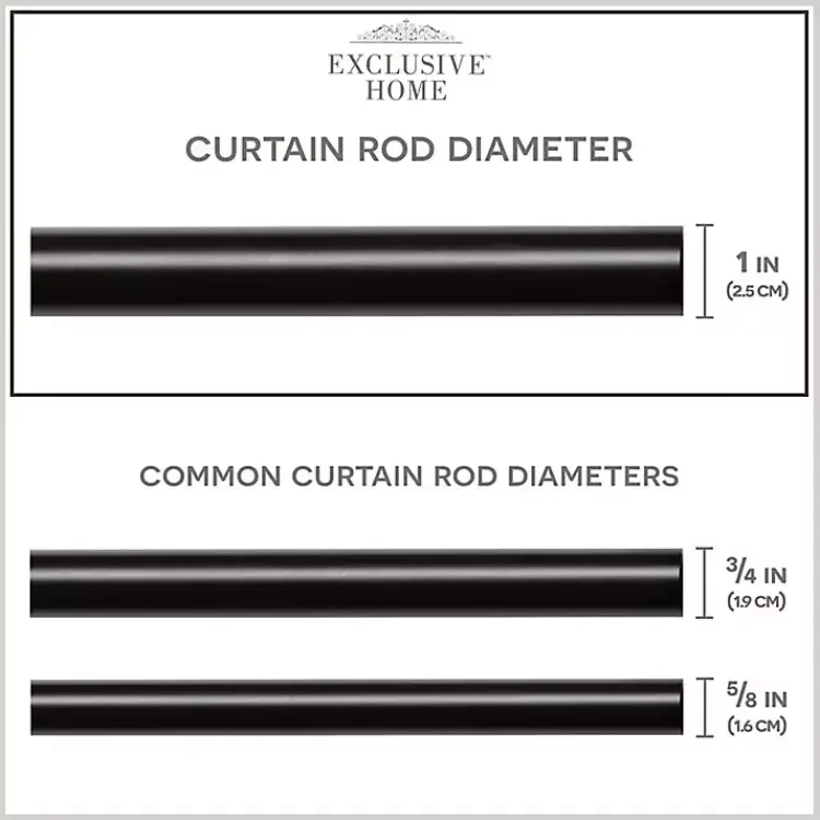 Kirklands Home Curtain Rods & Hardware|Matte Bronze Eleanor Curtain Rod Set, 120 in.