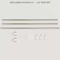 Kirklands Home Curtain Rods & Hardware|Matte Nickel Stacked Cylinder Curtain Rod, 120 in.