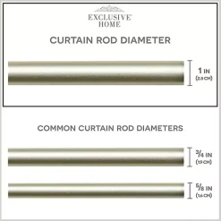 Kirklands Home Curtain Rods & Hardware|Matte Silver Hyde Wrap Around Curtain Rod, 120 in.