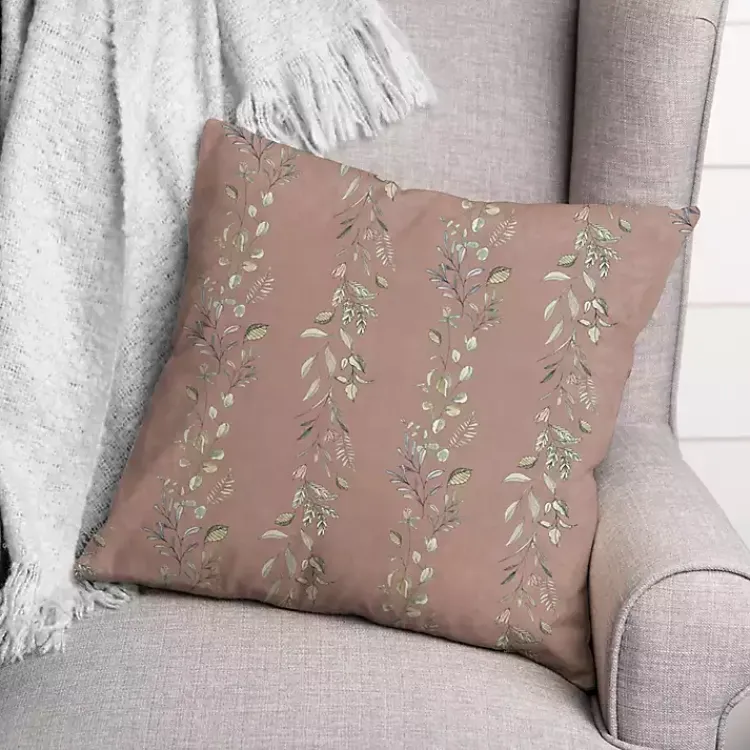 Sale Mauve Botanical Vines Pillow Pillows