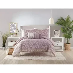 Kirklands Home Comforters|Mauve Scorro 5-pc. King Comforter Set Purple