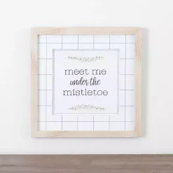 Best Meet Me Under The Mistletoe Wall Plaque Christmas Art & Wall Decor