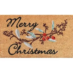 New Merry Christmas Berries Doormat Outdoor Christmas Decorations