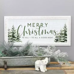 Best Merry Christmas Evergreen Beaded Frame Wall Plaque Christmas Art & Wall Decor
