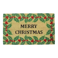 Sale Merry Christmas Holly Doormat Outdoor Christmas Decorations