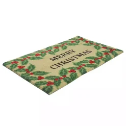 Sale Merry Christmas Holly Doormat Outdoor Christmas Decorations