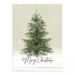 Best Merry Christmas Snowy Tree Canvas Art Print Christmas Art & Wall Decor