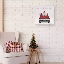 Sale Merry Christmas Snowy Truck Canvas Art Print Christmas Art & Wall Decor