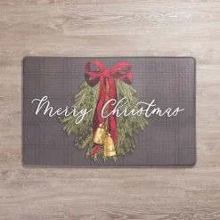 Kirklands Home Kitchen & Floor Mats|Merry Christmas Wreath Kitchen Mat