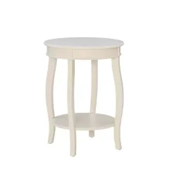 Kirklands Home Accent & End Tables|Merryweather Off White Accent Table Ivory