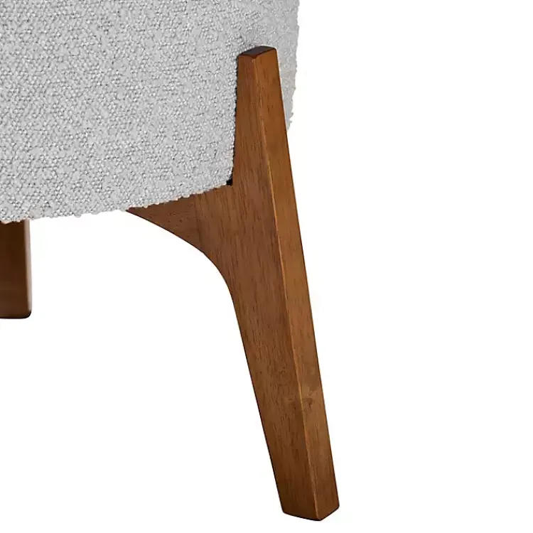 Kirklands Home Benches & Ottomans|Mid-Century Modern Boucle Ottoman Gray