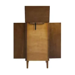 Kirklands Home Armoires|Mid-Century Modern Walnut Jewelry Armoire Brown