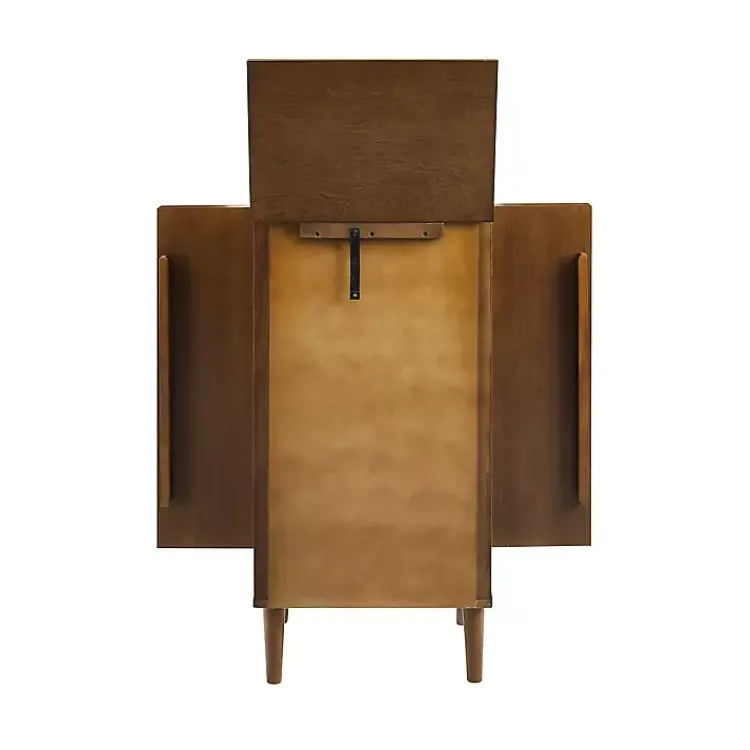 Kirklands Home Armoires|Mid-Century Modern Walnut Jewelry Armoire Brown