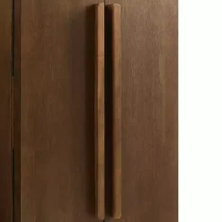 Kirklands Home Armoires|Mid-Century Modern Walnut Jewelry Armoire Brown