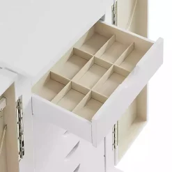 Kirklands Home Armoires|Mid-Century Modern Jewelry Armoire White