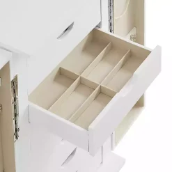 Kirklands Home Armoires|Mid-Century Modern Jewelry Armoire White