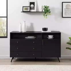 Kirklands Home Cabinets & Sideboards|Midnight Mid-Century Modern Sideboard