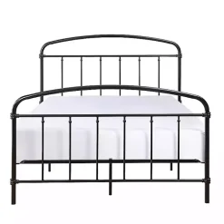 Kirklands Home Beds & Headboards|Midnight Vintage Arch Full Bed Frame Black