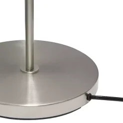 Kirklands Home Floor Lamps|Minimal Brushed Nickel Stem Floor Lamp White