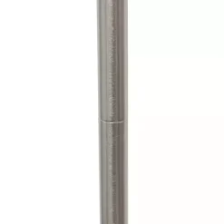 Kirklands Home Floor Lamps|Minimal Brushed Nickel Stem Floor Lamp White