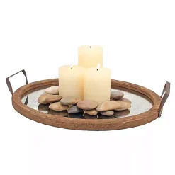 Outlet Mirrored Wood Oval Tray Decorative Trays