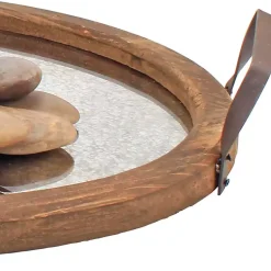 Outlet Mirrored Wood Oval Tray Decorative Trays