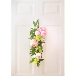 Sale Mixed Peony and Hydrangea Swag Teardrop Arrangements & Greenery