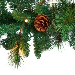 Best Mixed Pine Clear LED Lighted Garland Arrangements & Greenery