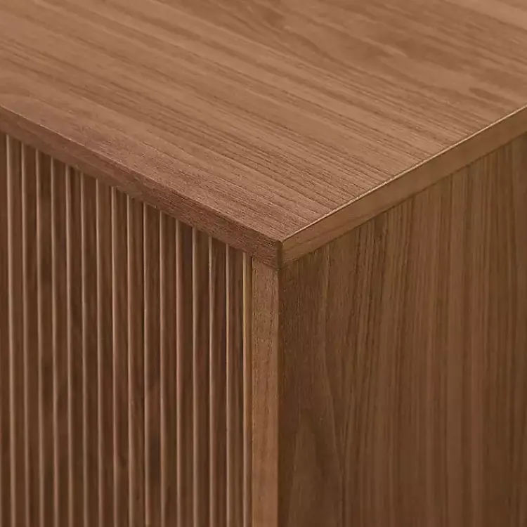 Kirklands Home Tv Stands & Media Consoles|Mocha Fluted 2-Door Compact TV Stand Brown