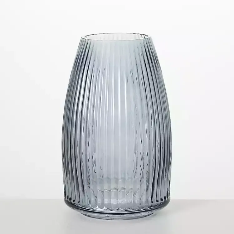 Online Modern Ribbed Glass Vase Vases