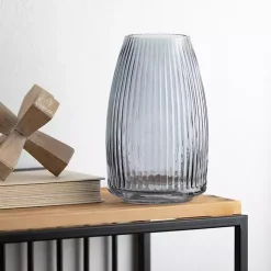 Online Modern Ribbed Glass Vase Vases