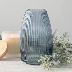 Online Modern Ribbed Glass Vase Vases