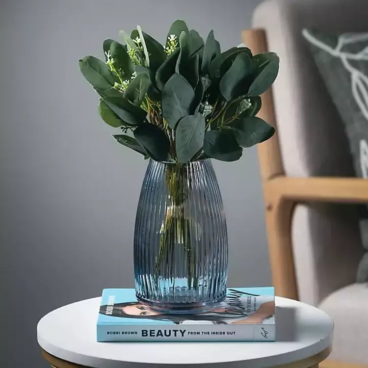 Online Modern Ribbed Glass Vase Vases