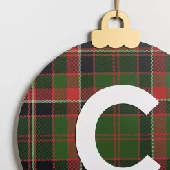 Best Monogram C Plaid Ornament Wall Plaque Monogram Seasonal Decor