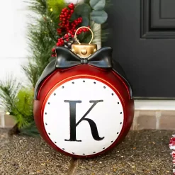 New Monogram K Outdoor Christmas Ornament Monogram Seasonal Decor
