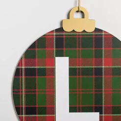 Clearance Monogram L Plaid Ornament Wall Plaque Monogram Seasonal Decor