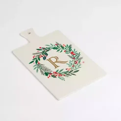 Best Monogram R Christmas Wreath Serving Board Monogram Seasonal Decor