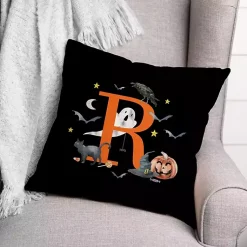 Best Monogram R Halloween Indoor/Outdoor Pillow Monogram Seasonal Decor