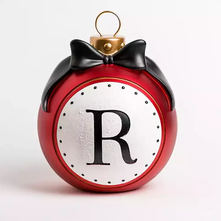 Hot Monogram R Outdoor Christmas Ornament Monogram Seasonal Decor