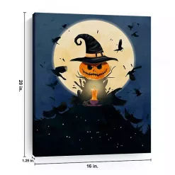 Best Moonlit Jack O Lantern Canvas Art Print, 16x20 Halloween
